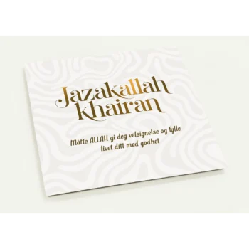 Jazakallah Khairan Kort – Stilig Design