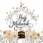 Hajj Mubarak Kort – Elegant Design med Kaaba