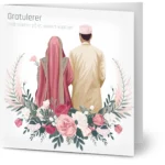 Nikah Mubarak Kort – Elegant Gratulasjonskort for Muslimske Bryllup